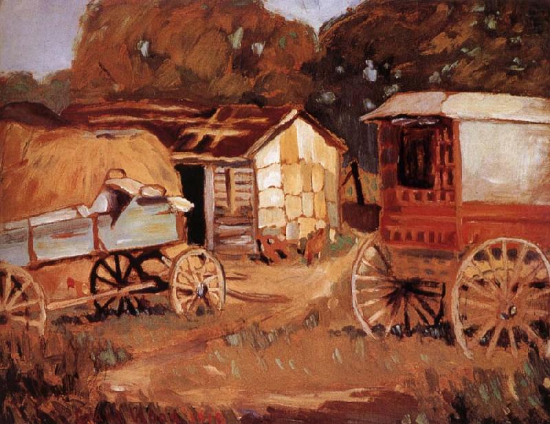 Carriage Business, Grant Wood